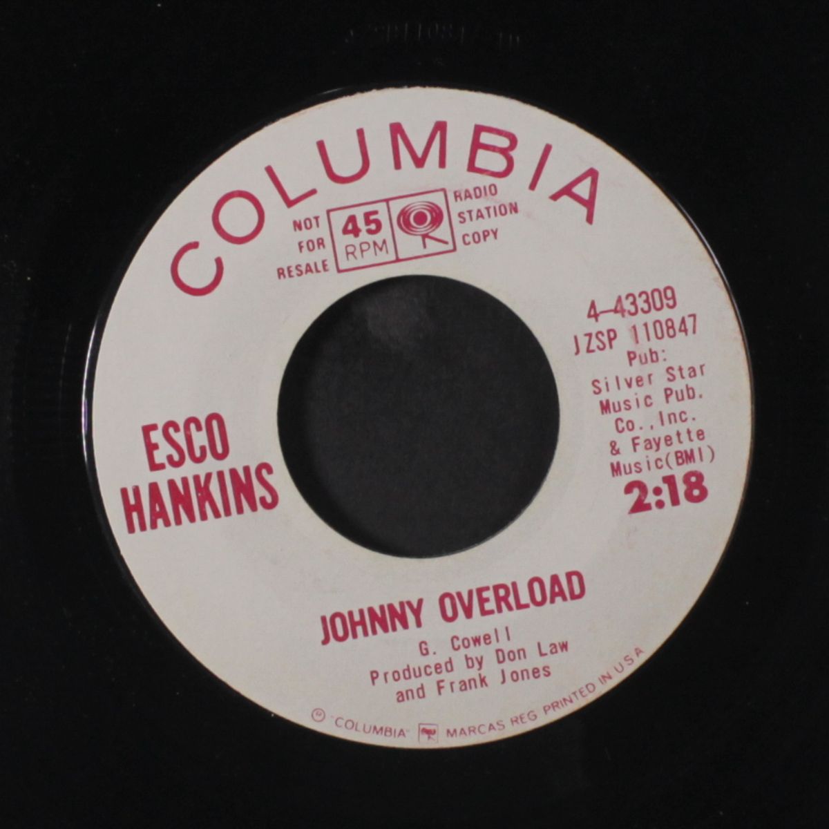 johnny overload / bad girl by ESCO HANKINS