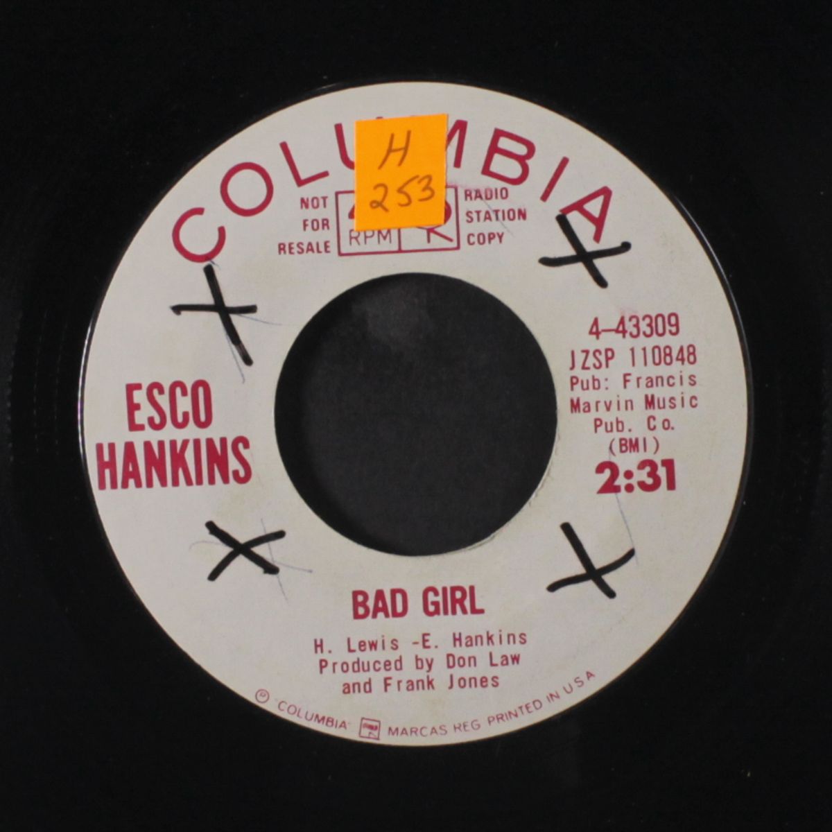 johnny overload / bad girl by ESCO HANKINS