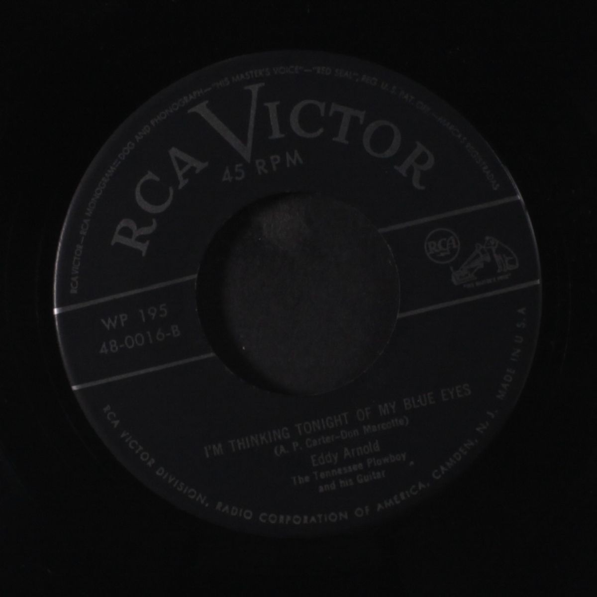 i'm thinking tonight of my blue eyes / rockin' alone by EDDY ARNOLD