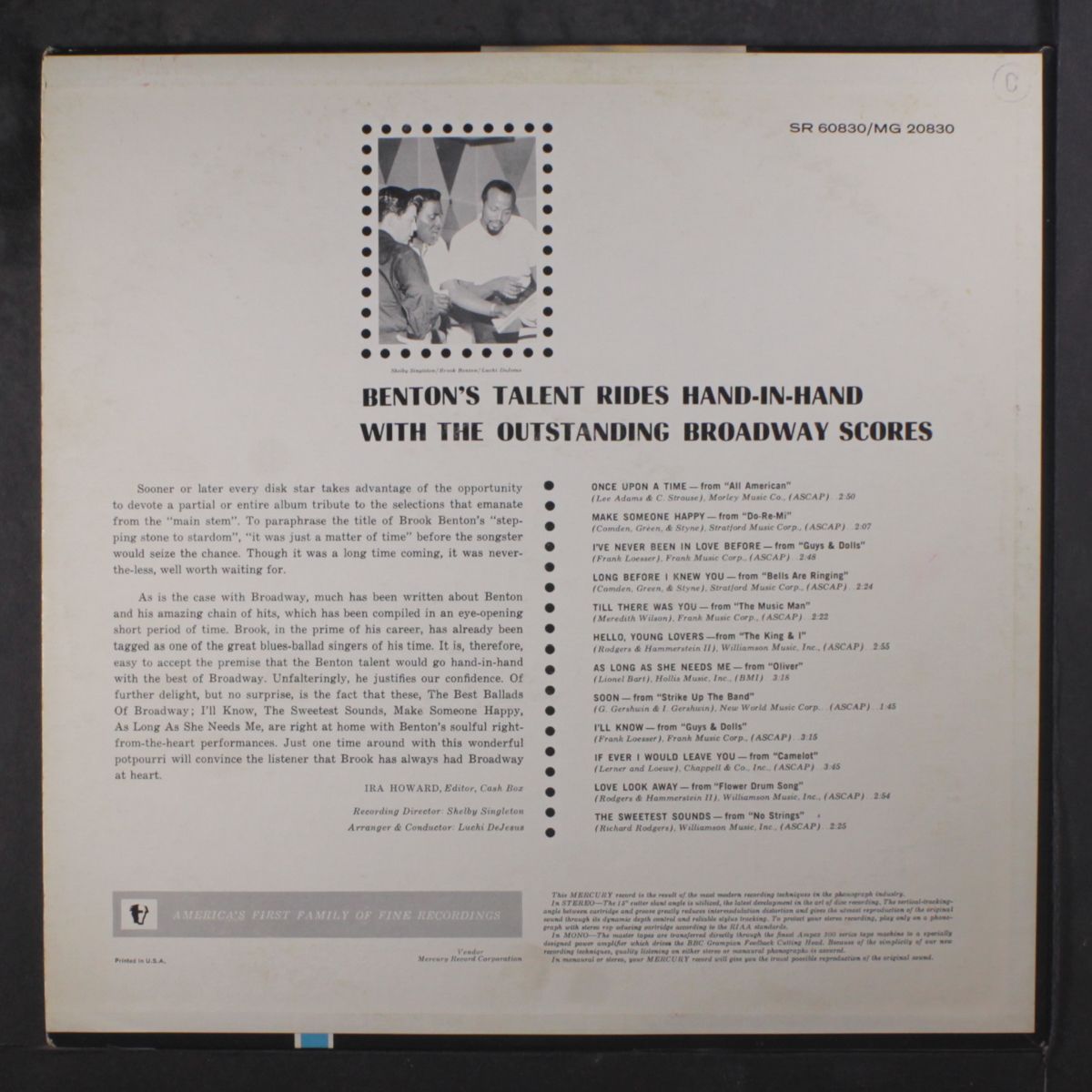 best ballads of broadway by BROOK BENTON