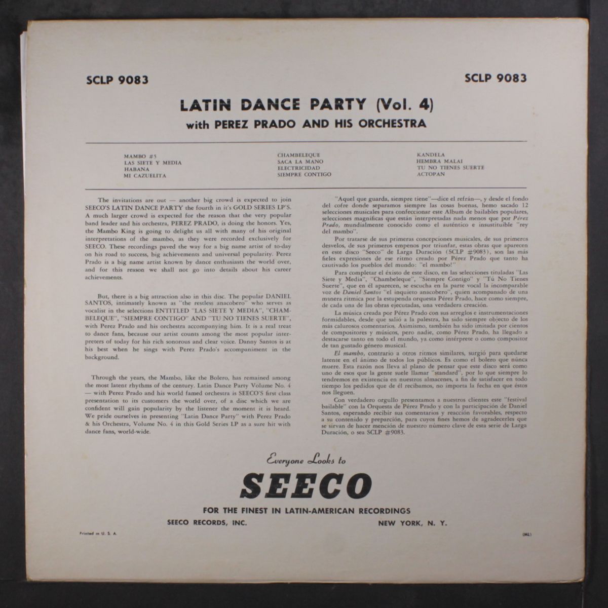 latin dance party, vol. 4 by PEREZ PRADO
