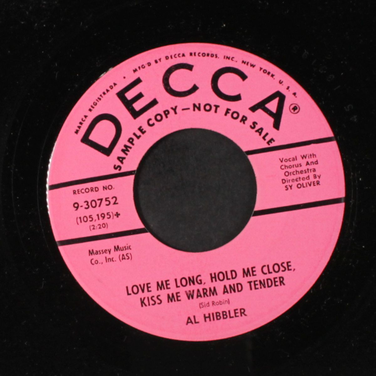 love me long, hold me close, kiss me warm and tender / love land by AL HIBBLER