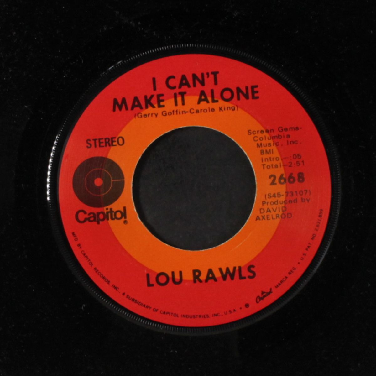 i can't make it alone / make the world go away by LOU RAWLS