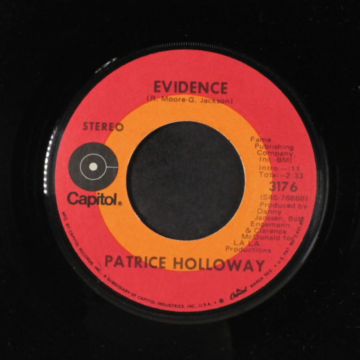 evidence / that's the chance you gotta take by PATRICE HOLLOWAY