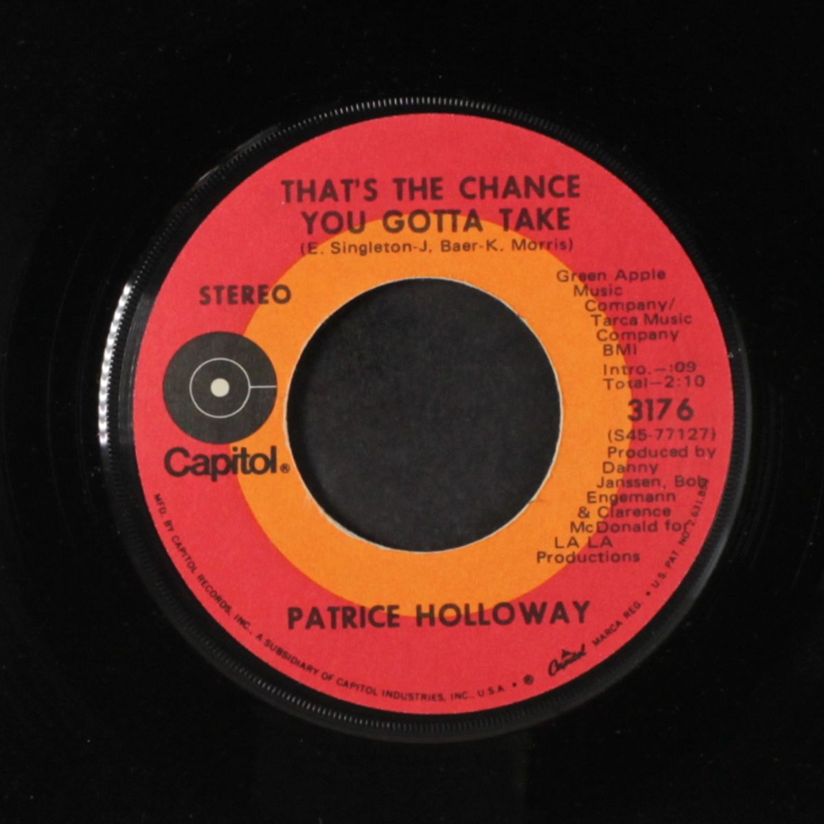 evidence / that's the chance you gotta take by PATRICE HOLLOWAY