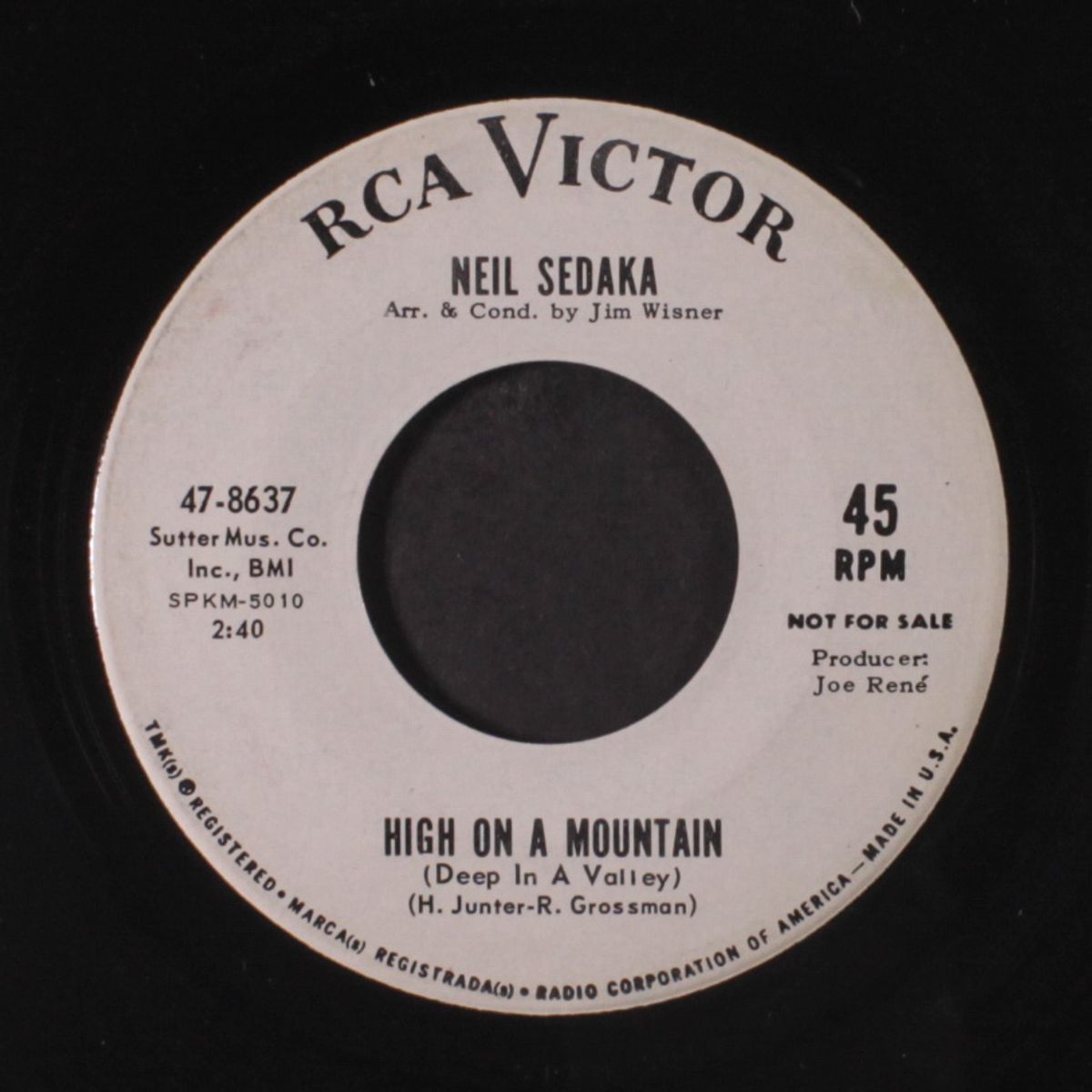 the world through a tear / high on a mountain by NEIL SEDAKA
