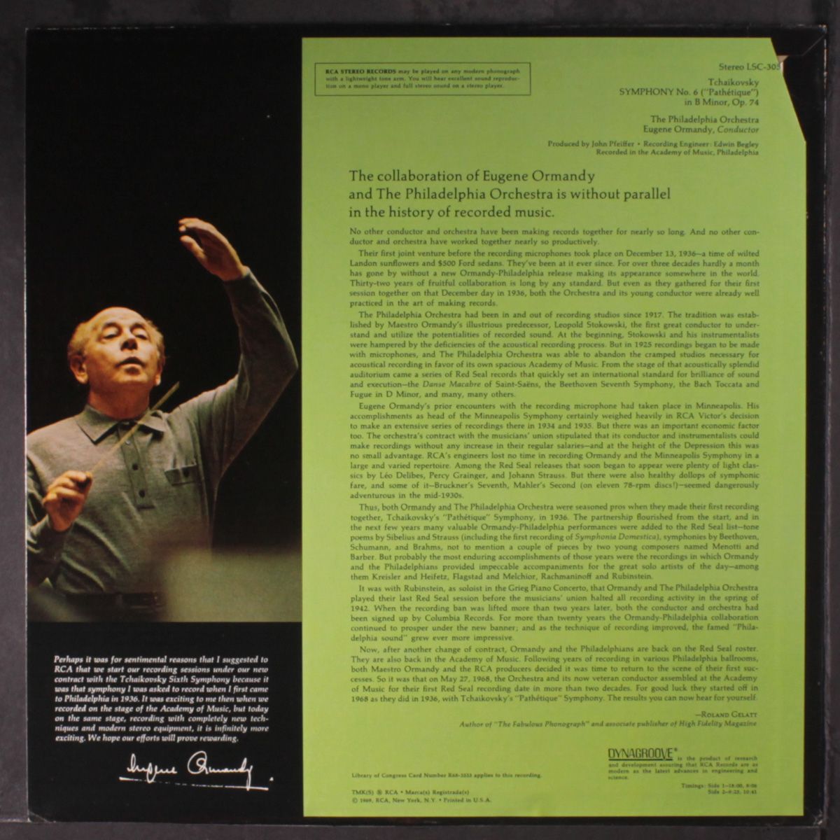 tchaikovsky: symphony no.6 by EUGENE ORMANDY