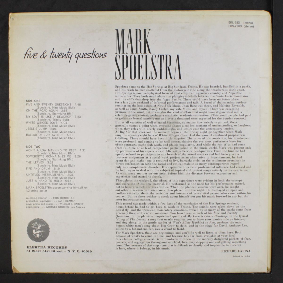 five & twenty questions by MARK SPOELSTRA