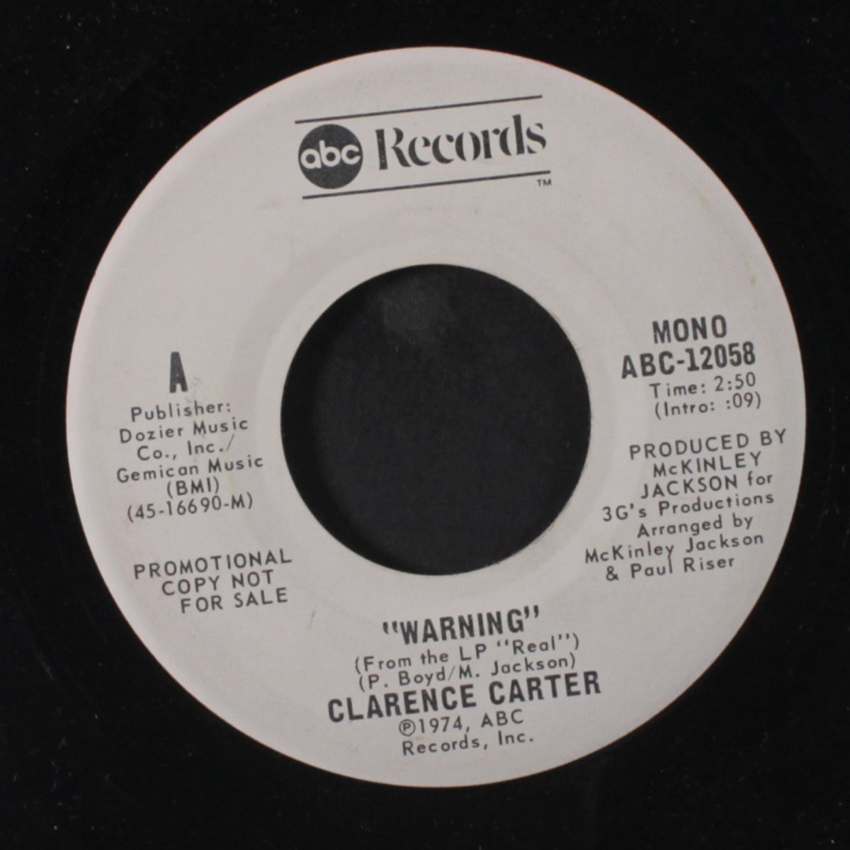 warning / mono by CLARENCE CARTER