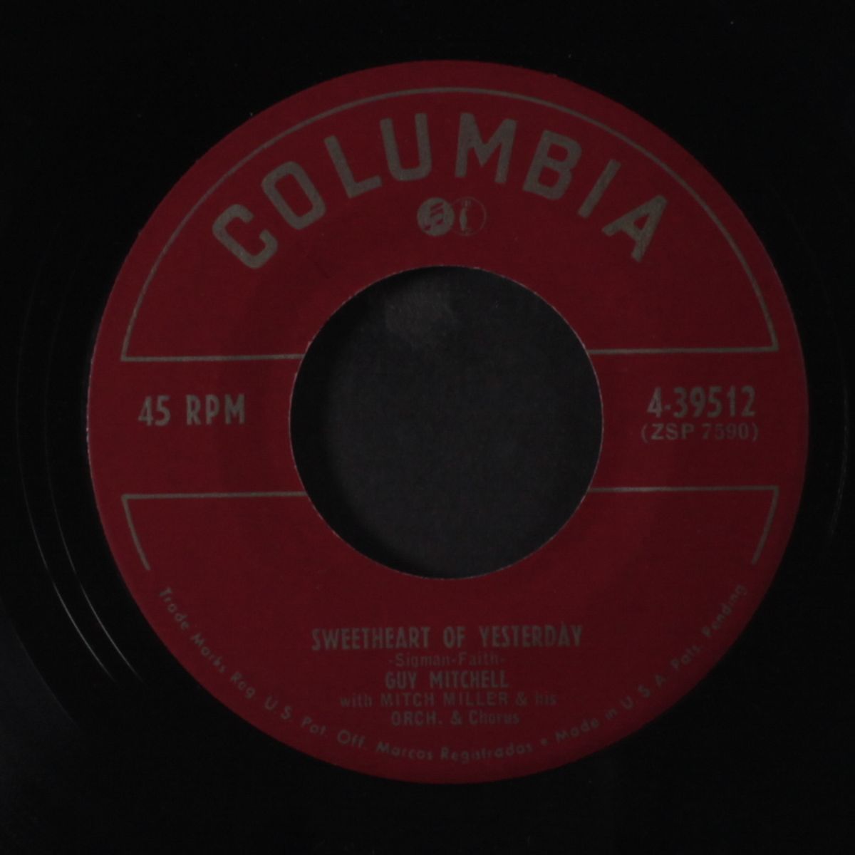 sweetheart of yesterday / belle, belle, my liberty belle by GUY MITCHELL