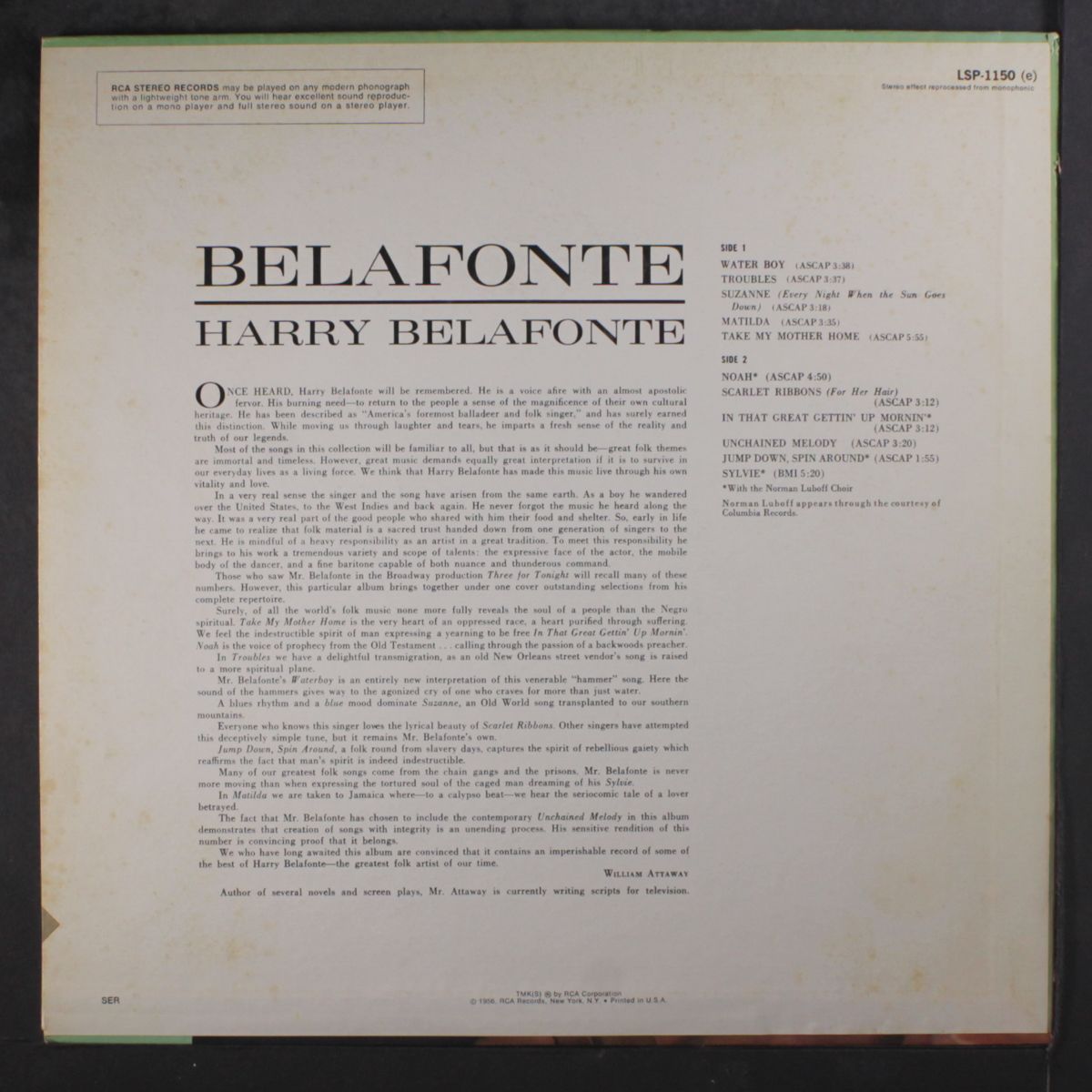 belafonte by HARRY BELAFONTE