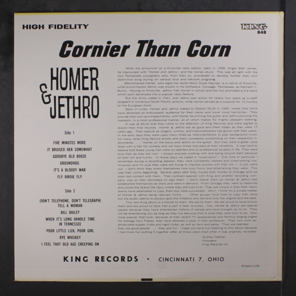 cornier than corn by HOMER & JETHRO