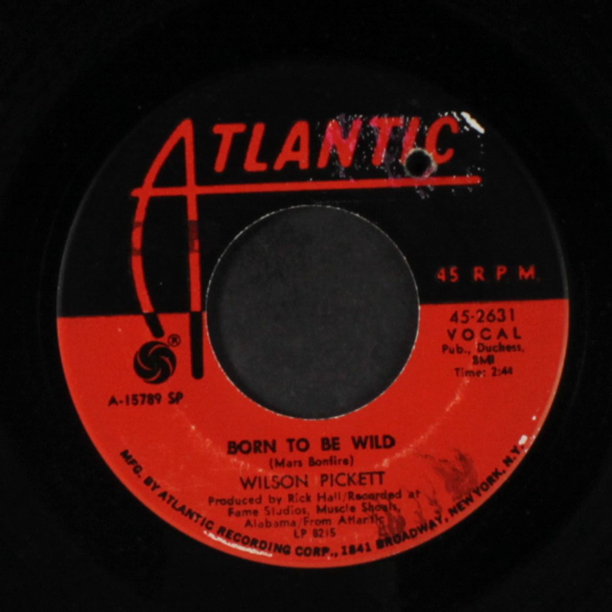 born to be wild / toe hold by WILSON PICKETT