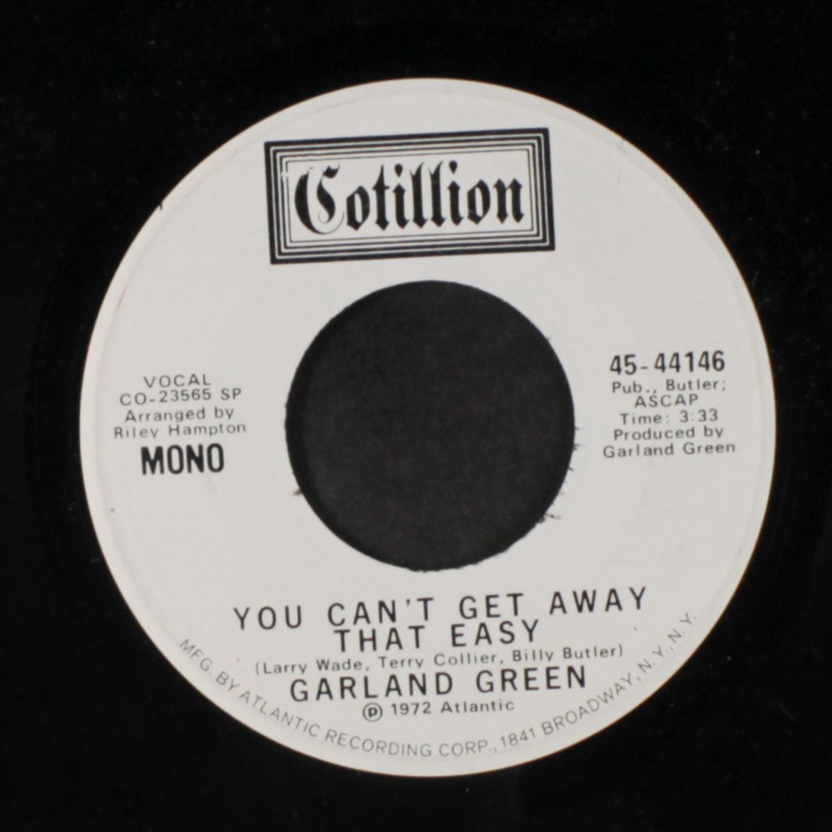 you can't get away that easy / mono by GARLAND GREEN