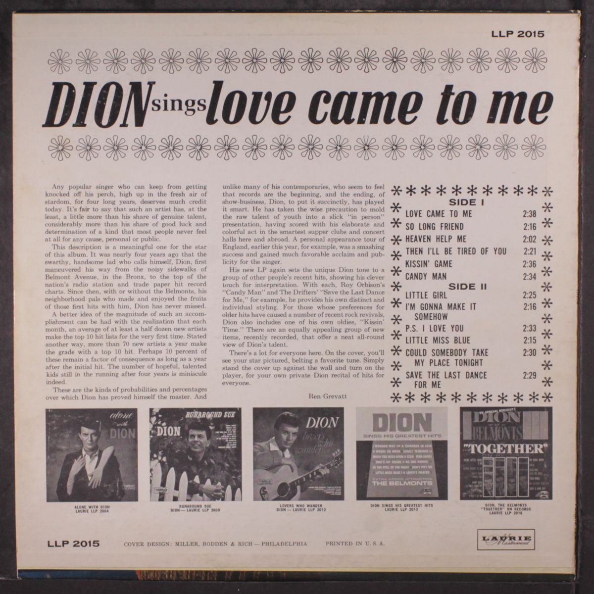 love came to me by DION