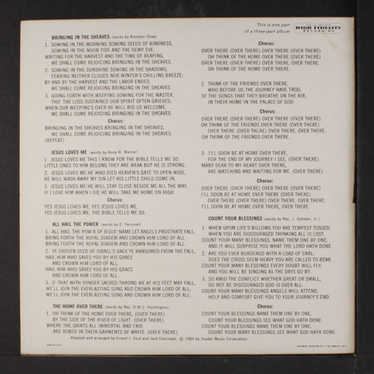 sing a hymn with me, part 3 by TENNESSEE ERNIE FORD