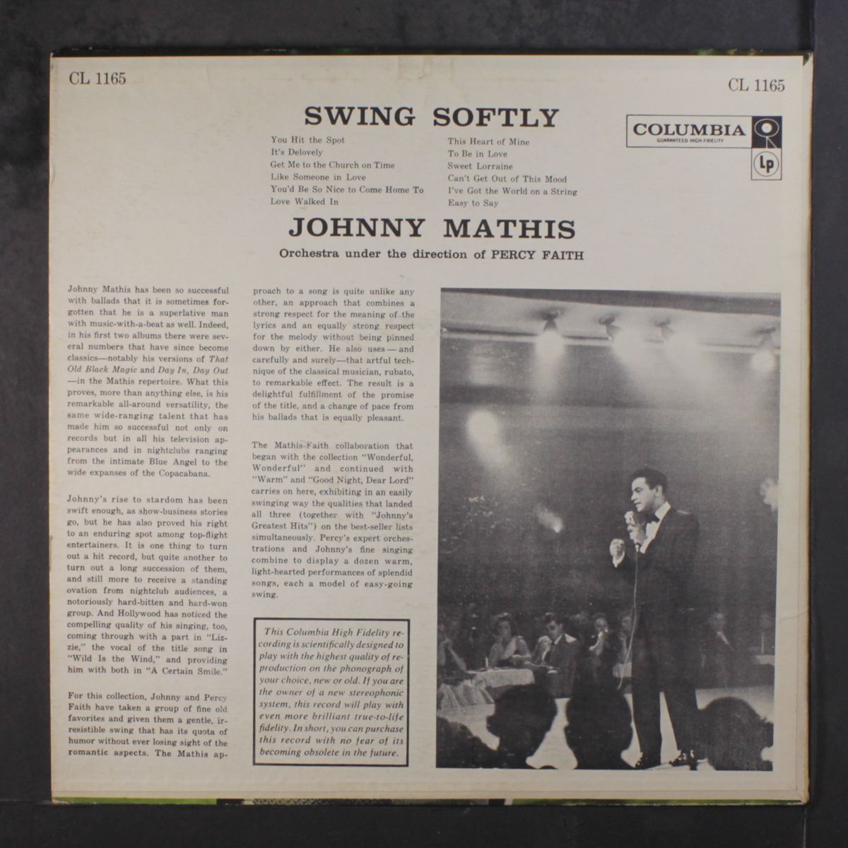 swing softly by JOHNNY MATHIS