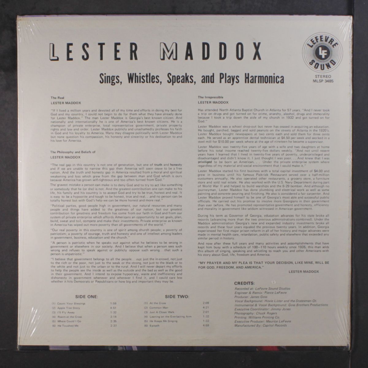 "god, family, & country" by LESTER MADDOX