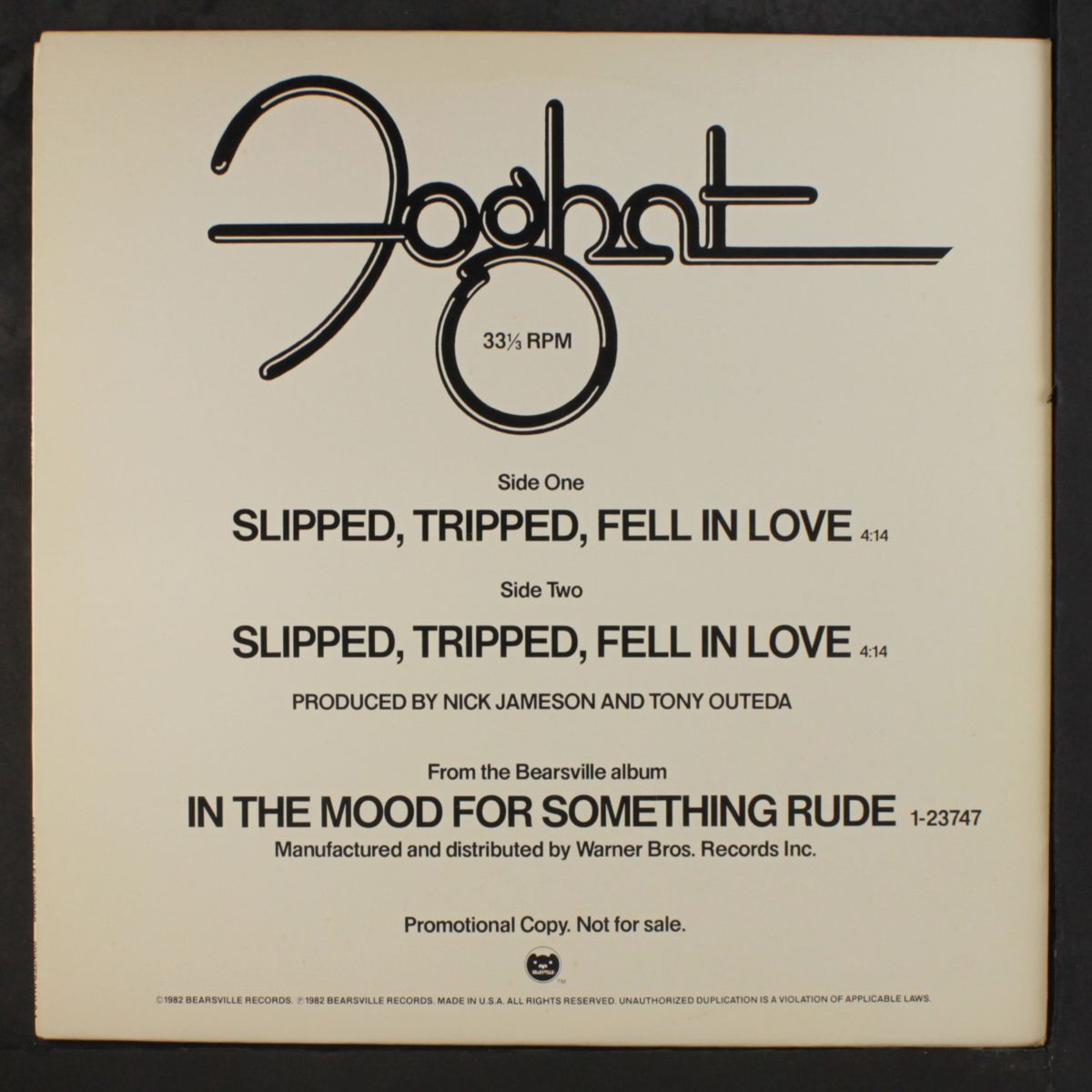 slipped, tripped, fell in love / same by FOGHAT
