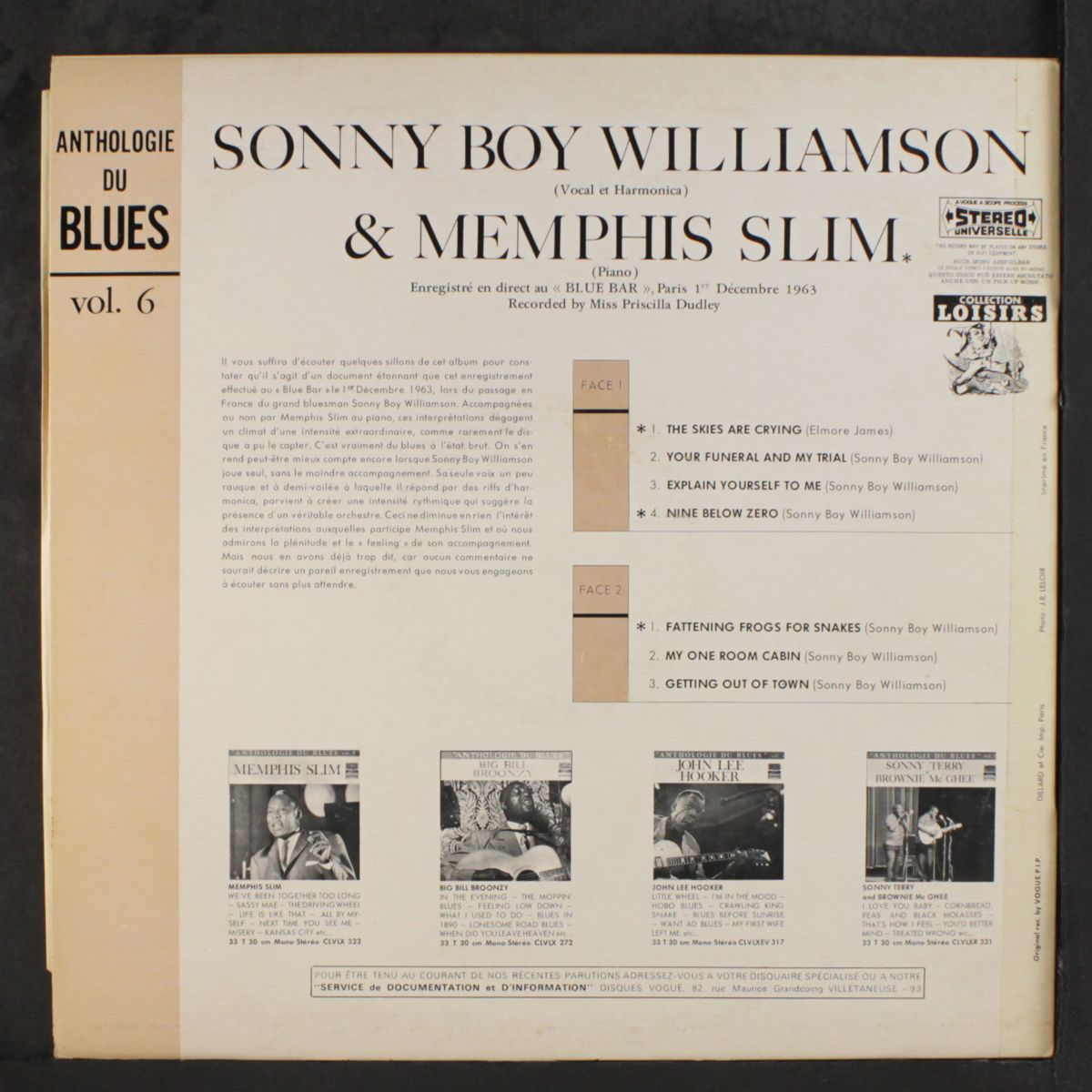 anthologie du blues, vol. 6 by SONNY BOY WILLIAMSON