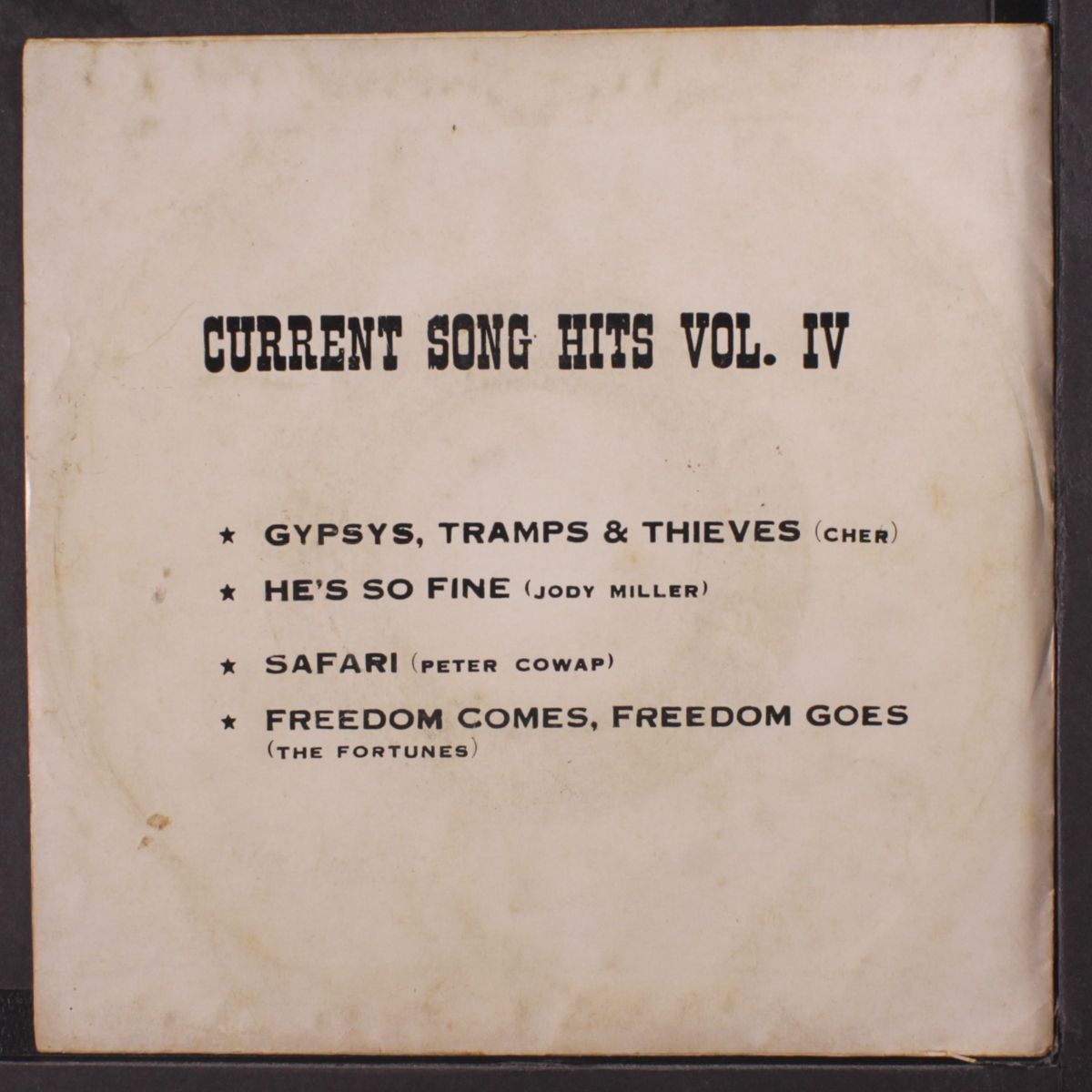 current song hits vol. iv ep by VARIOUS