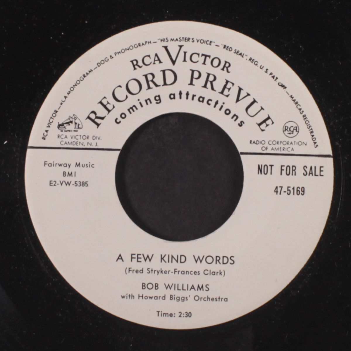 i gotcha / a few kind words by BOB WILLIAMS