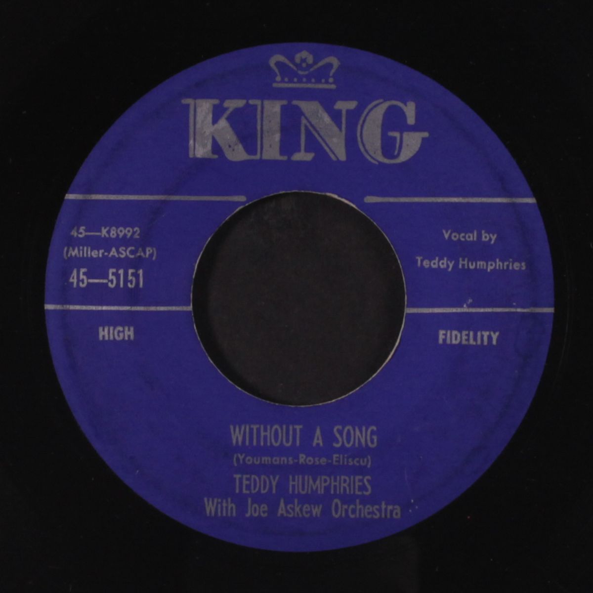 without a song / this love is true love by TEDDY HUMPHRIES