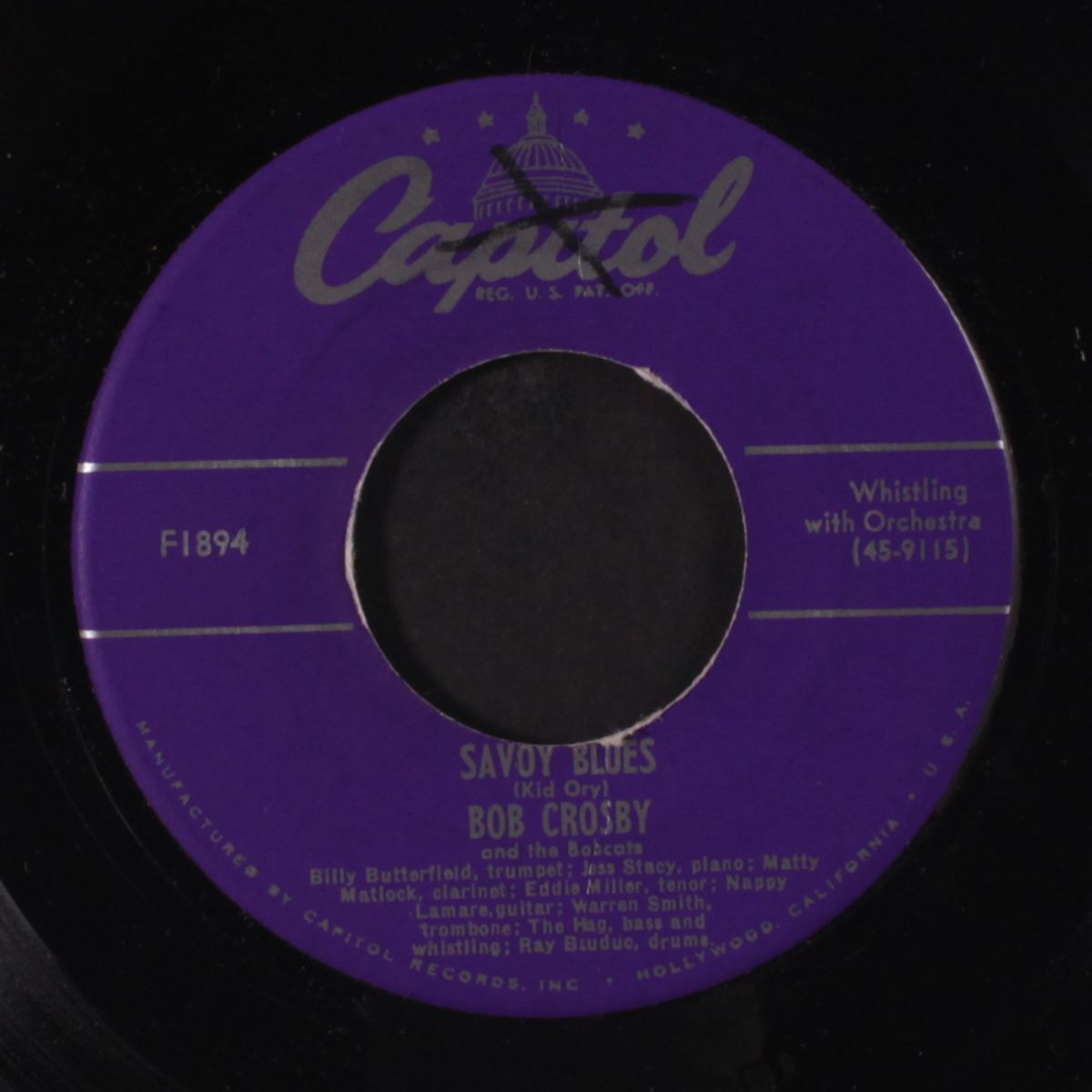 cryin' shame / savoy blues by BOB CROSBY
