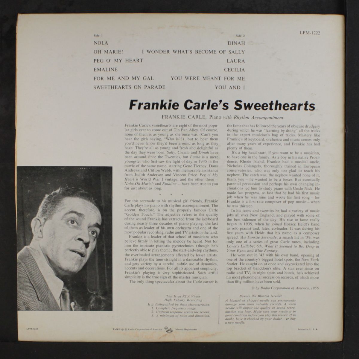 frankie carle's sweethearts by FRANKIE CARLE