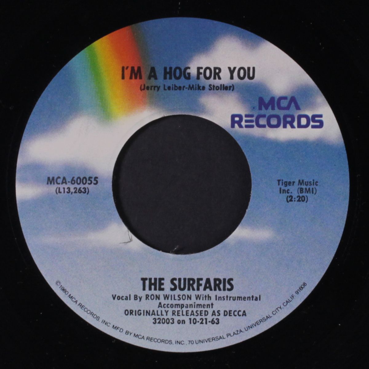 wipe out / i'm a hog for you by SURFARIS