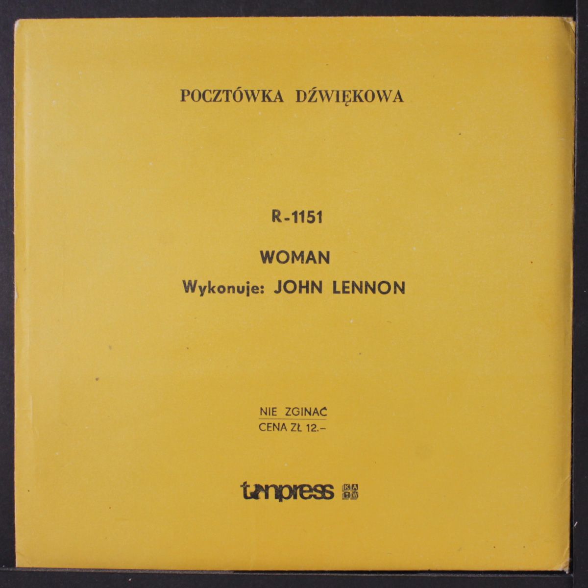 woman / blank by JOHN LENNON