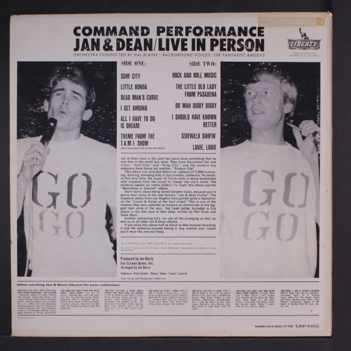 command performance by JAN & DEAN