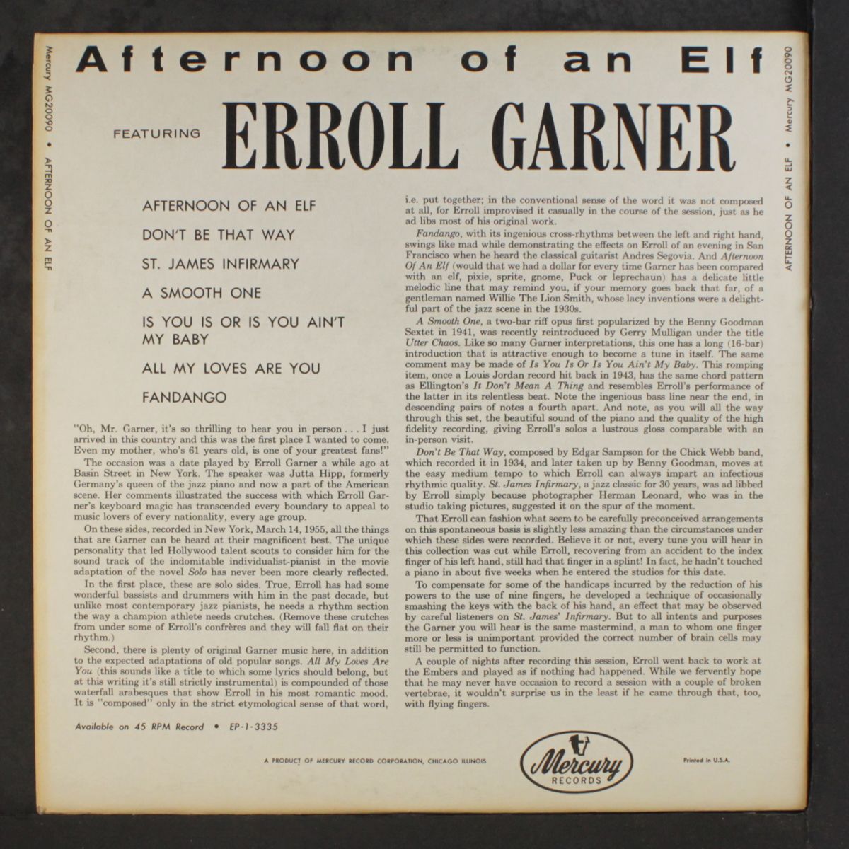 afternoon of an elf by ERROLL GARNER