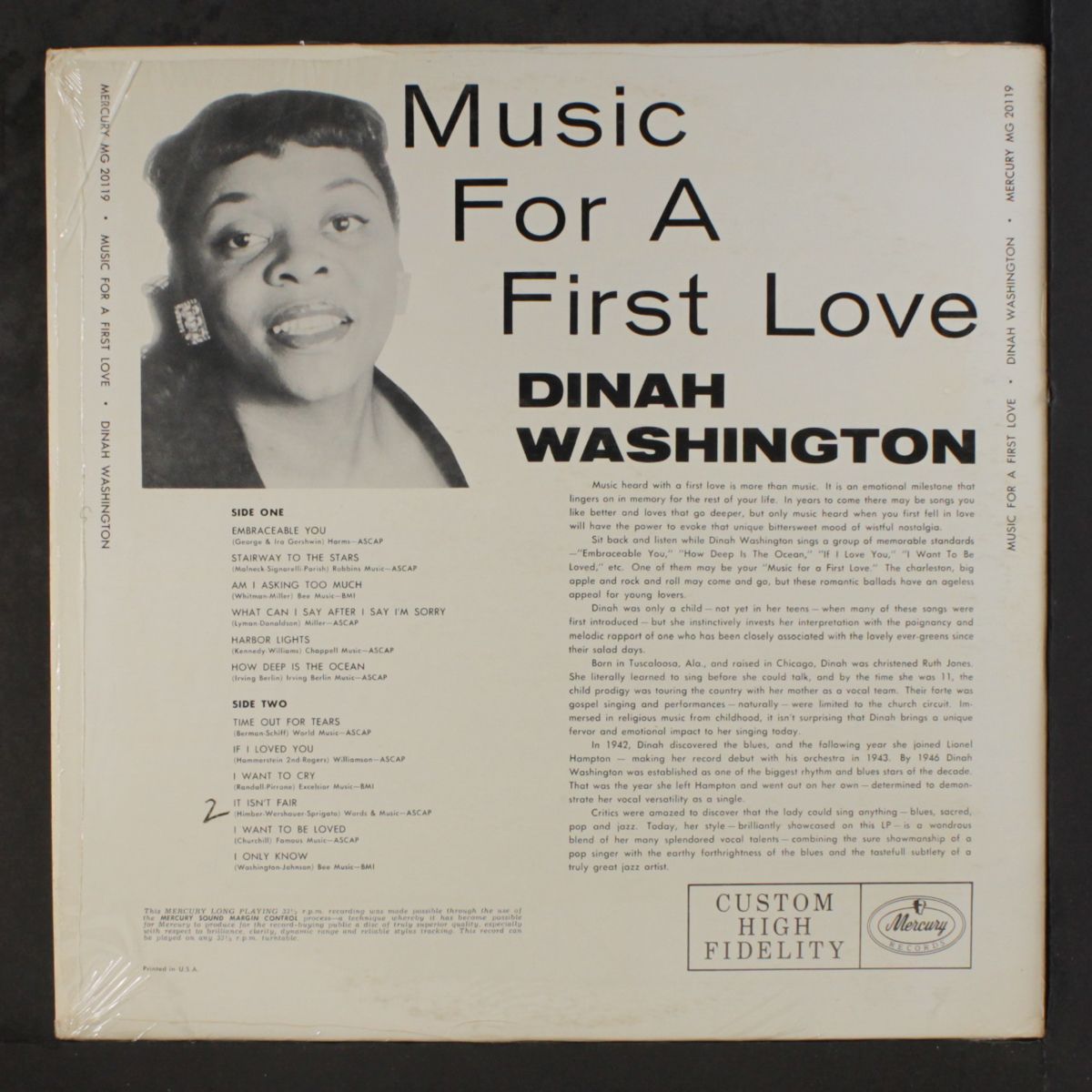 music for a first love by DINAH WASHINGTON