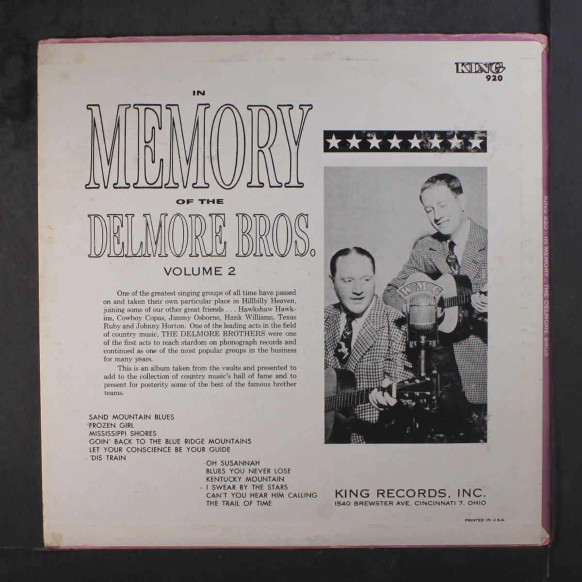 in memory of the delmore bros. volume 2 by DELMORE BROTHERS