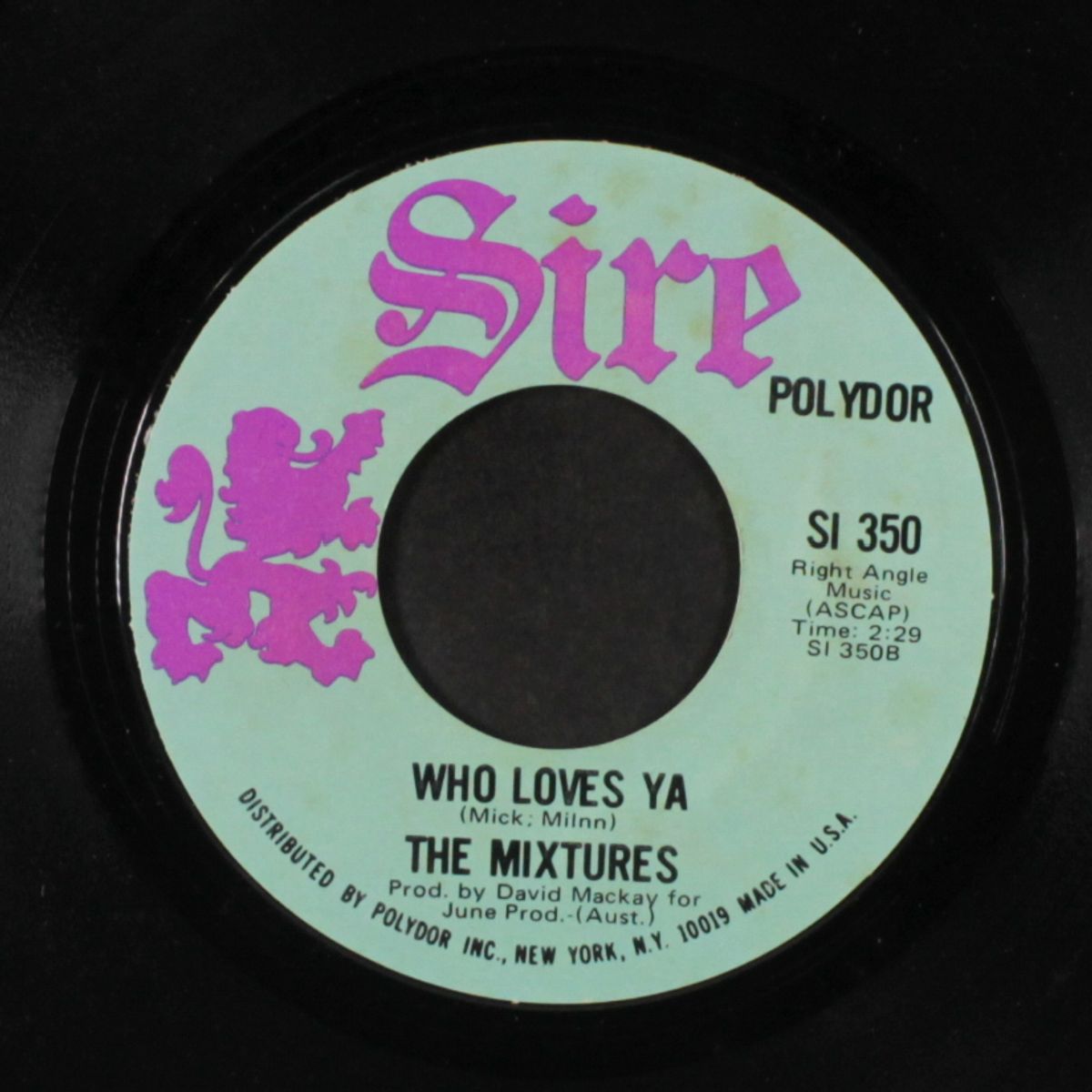 pushbike song / who loves ya by MIXTURES