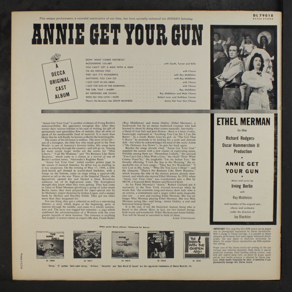 annie get your gun by ORIGINAL CAST