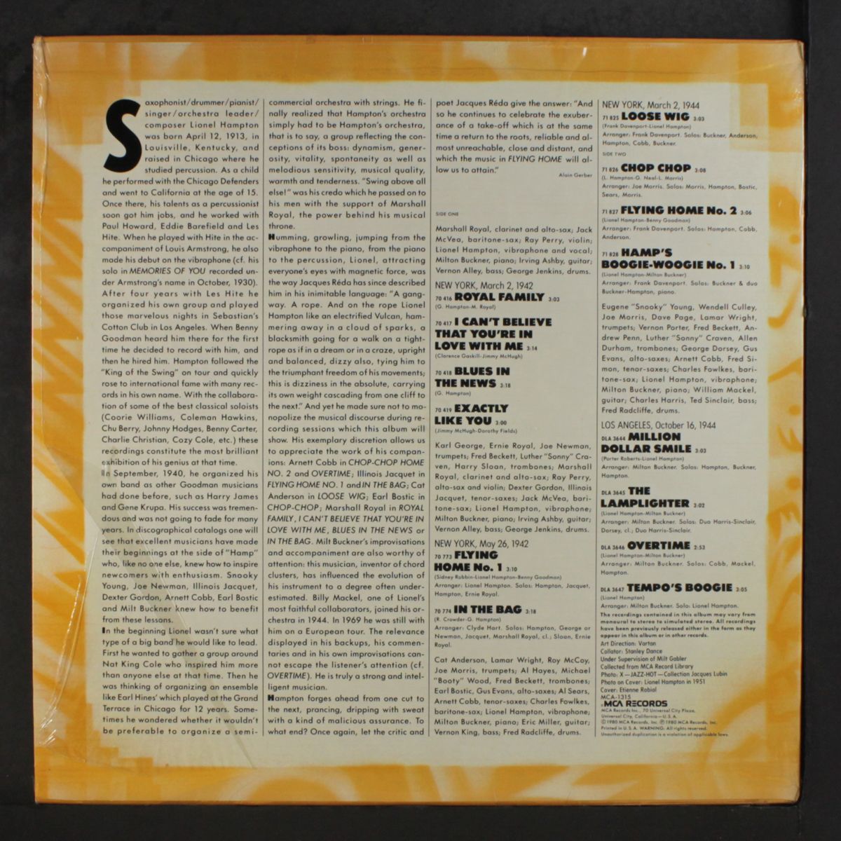 steppin' out 1942-44 by LIONEL HAMPTON