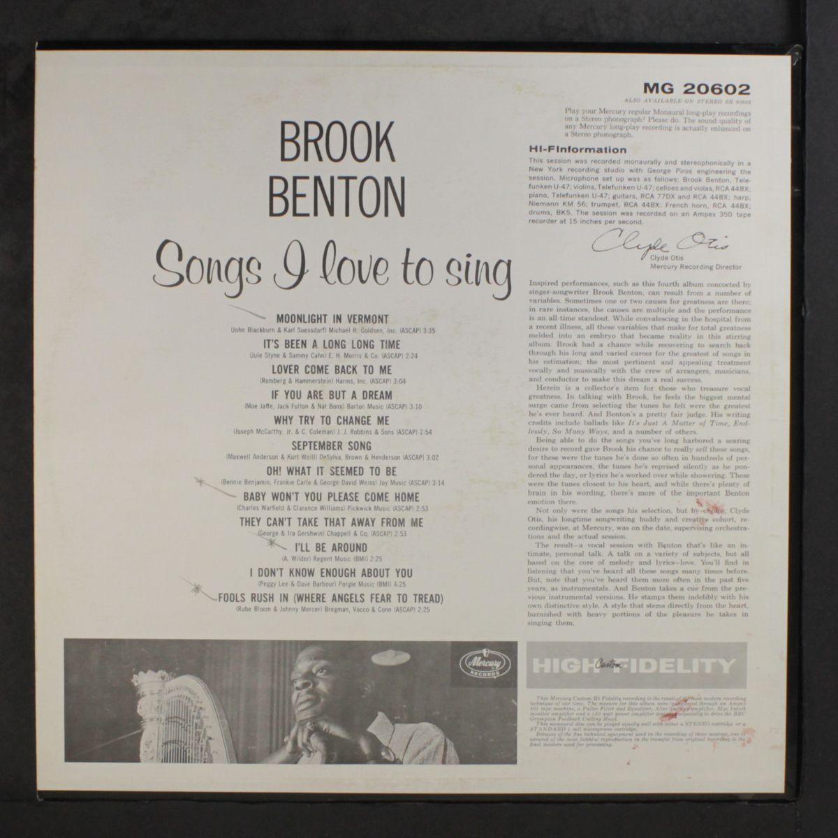 songs i love to sing by BROOK BENTON