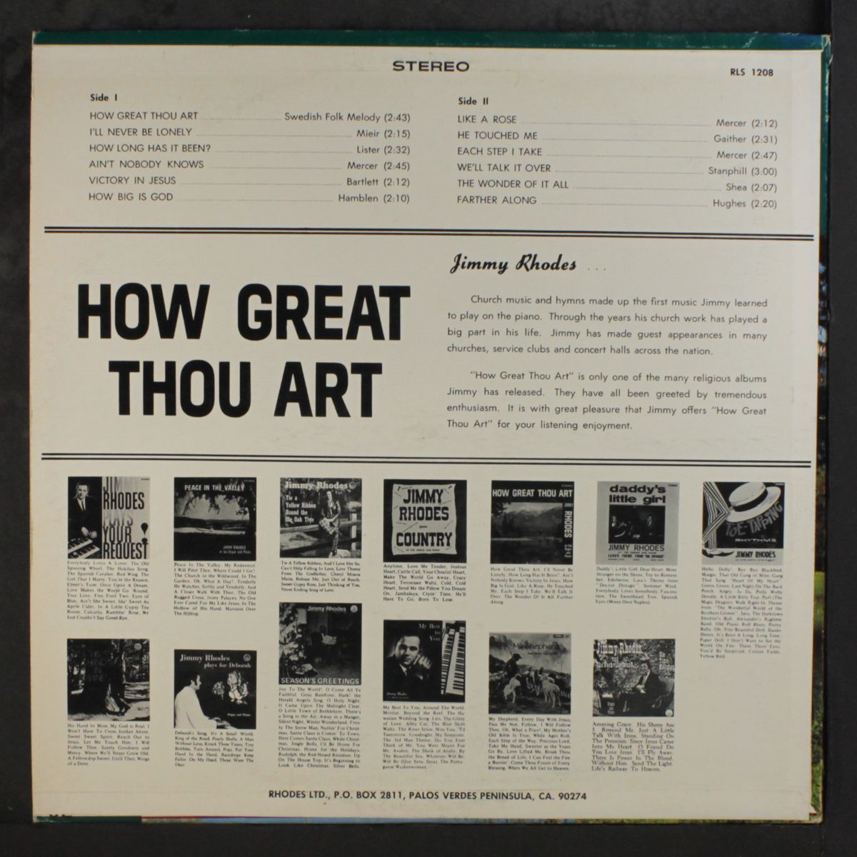 how great thou art by JIMMY RHODES
