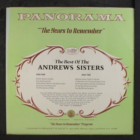ANDREWS SISTERS