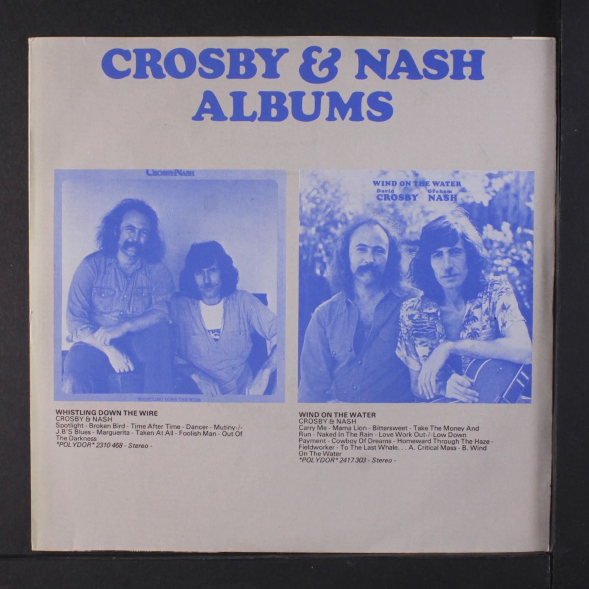 out of the darkness / broken bird by DAVID CROSBY / GRAHAM NASH
