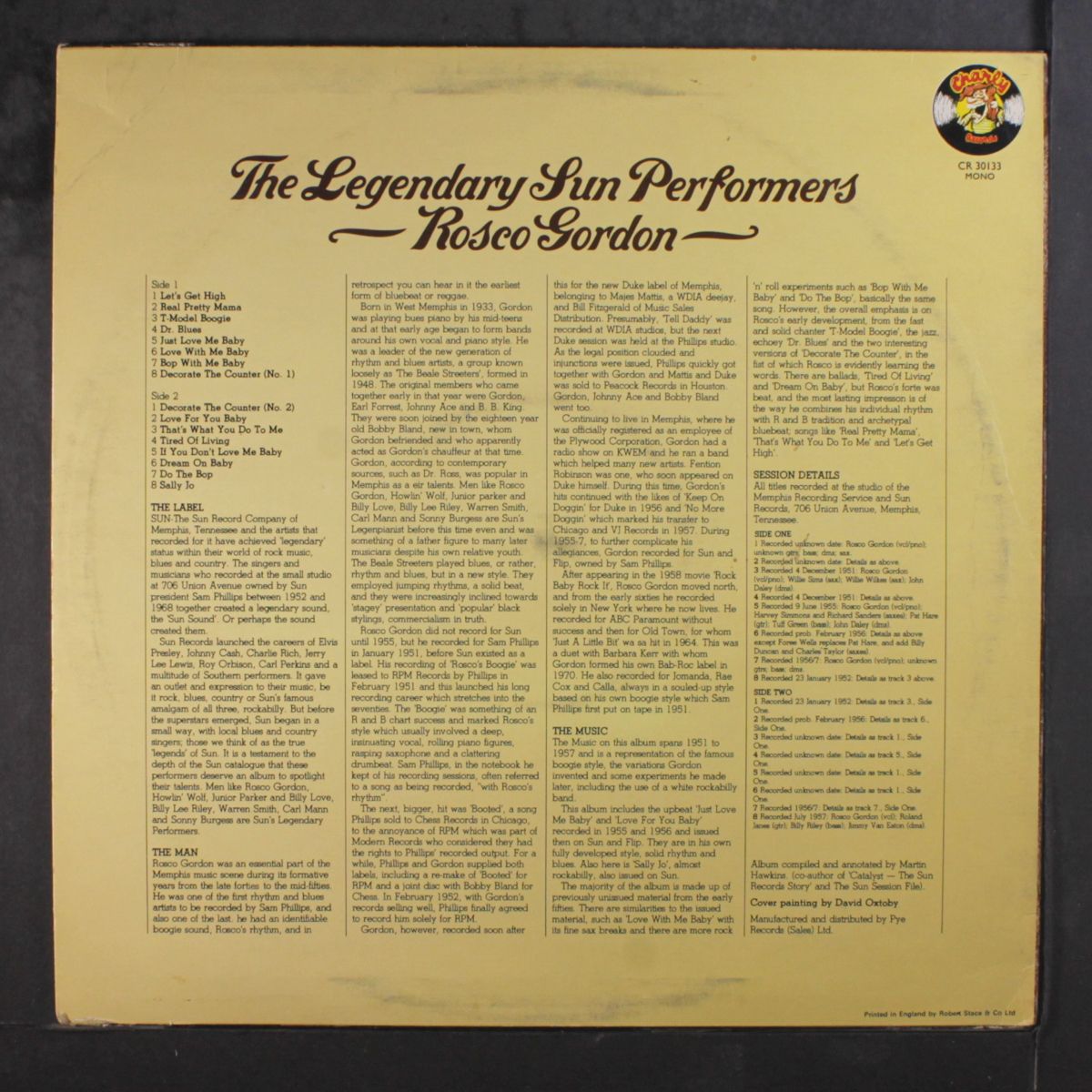 the legendary sun performers by ROSCO GORDON