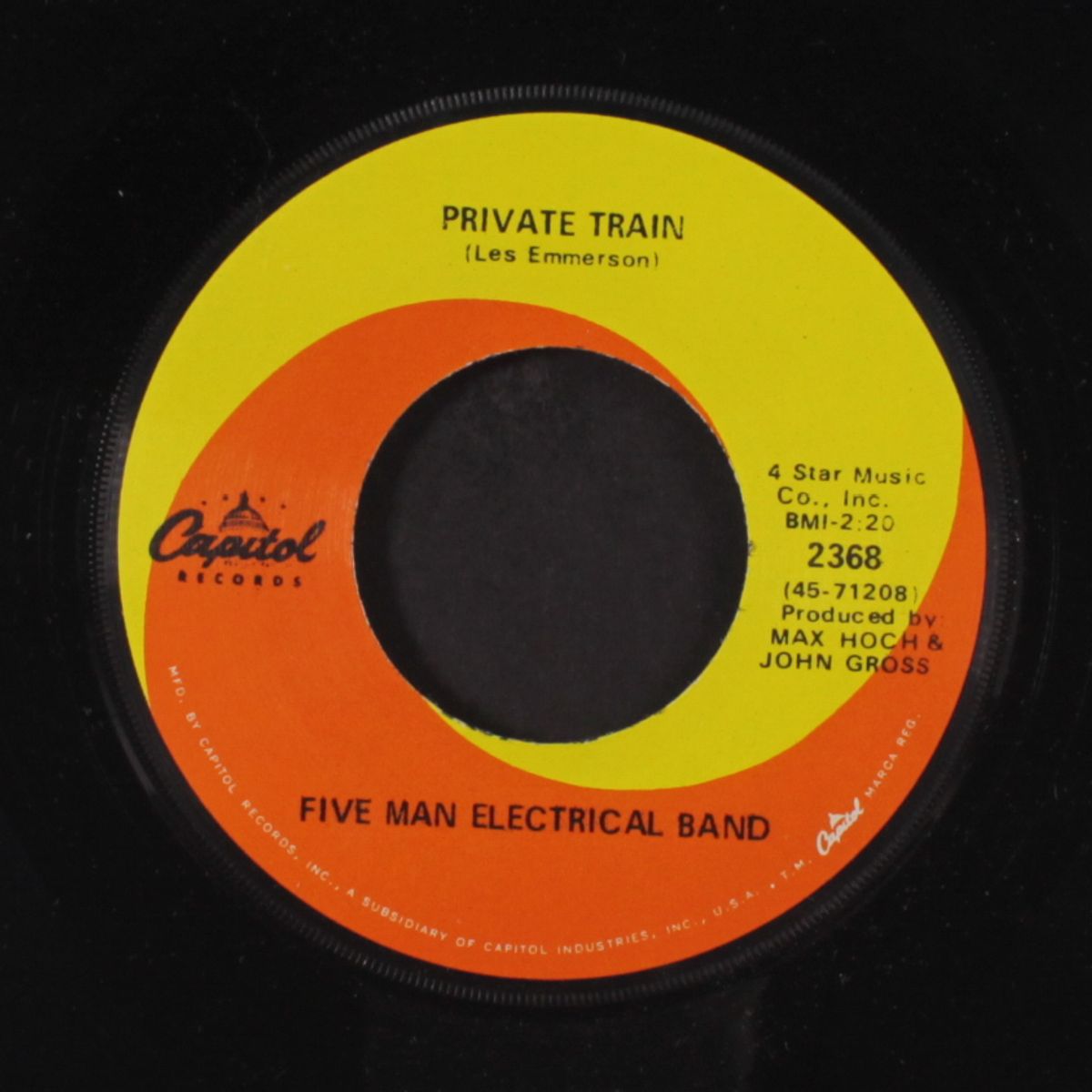 private train / it never rains on maple lane by FIVE MAN ELECTRICAL BAND