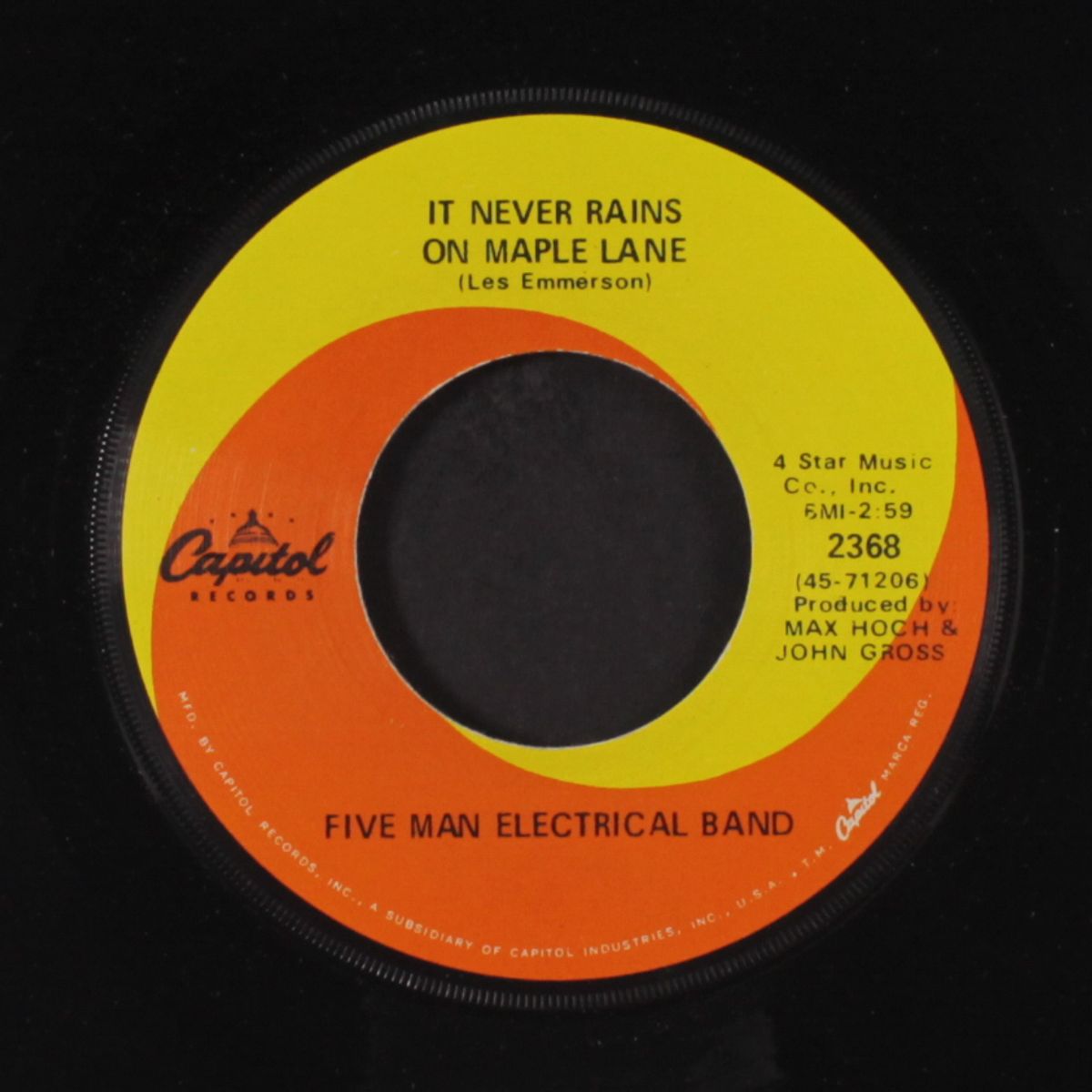 private train / it never rains on maple lane by FIVE MAN ELECTRICAL BAND