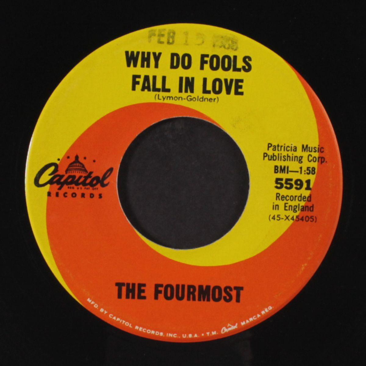 girls, girls, girls / why do fools fall in love by FOURMOST