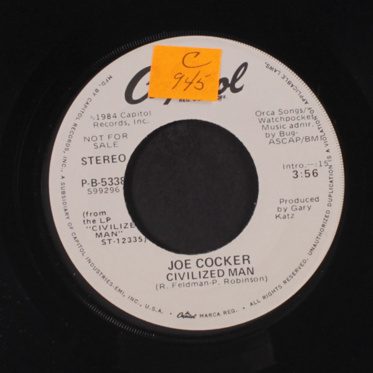 civilized man / same by JOE COCKER