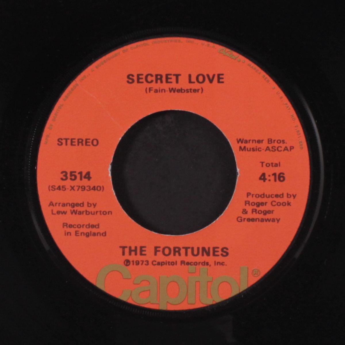 secret love / i can't remember when the sun went in by FORTUNES