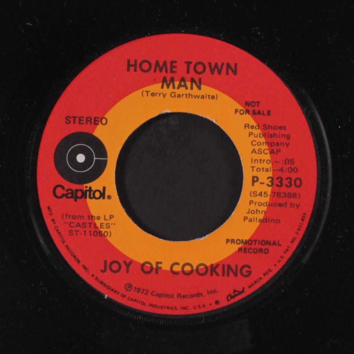 let love carry you along / home town man by JOY OF COOKING