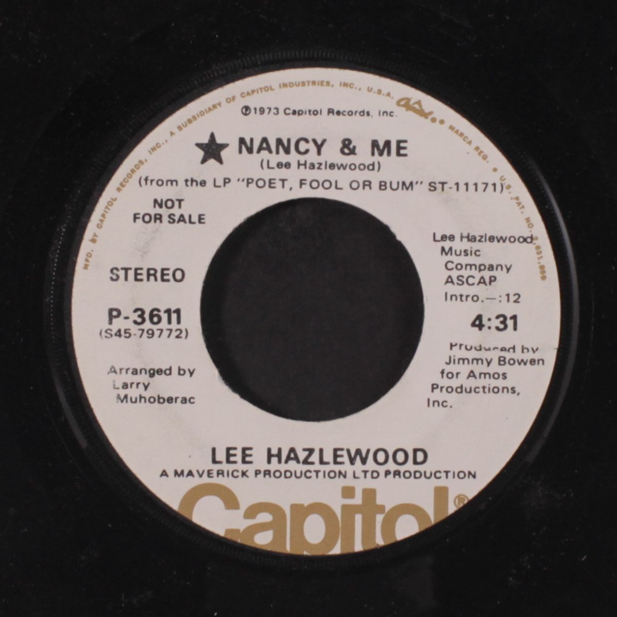 nancy & me / mono by LEE HAZLEWOOD